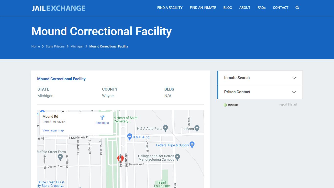 Mound Correctional Facility Prisoner Search - JAIL EXCHANGE